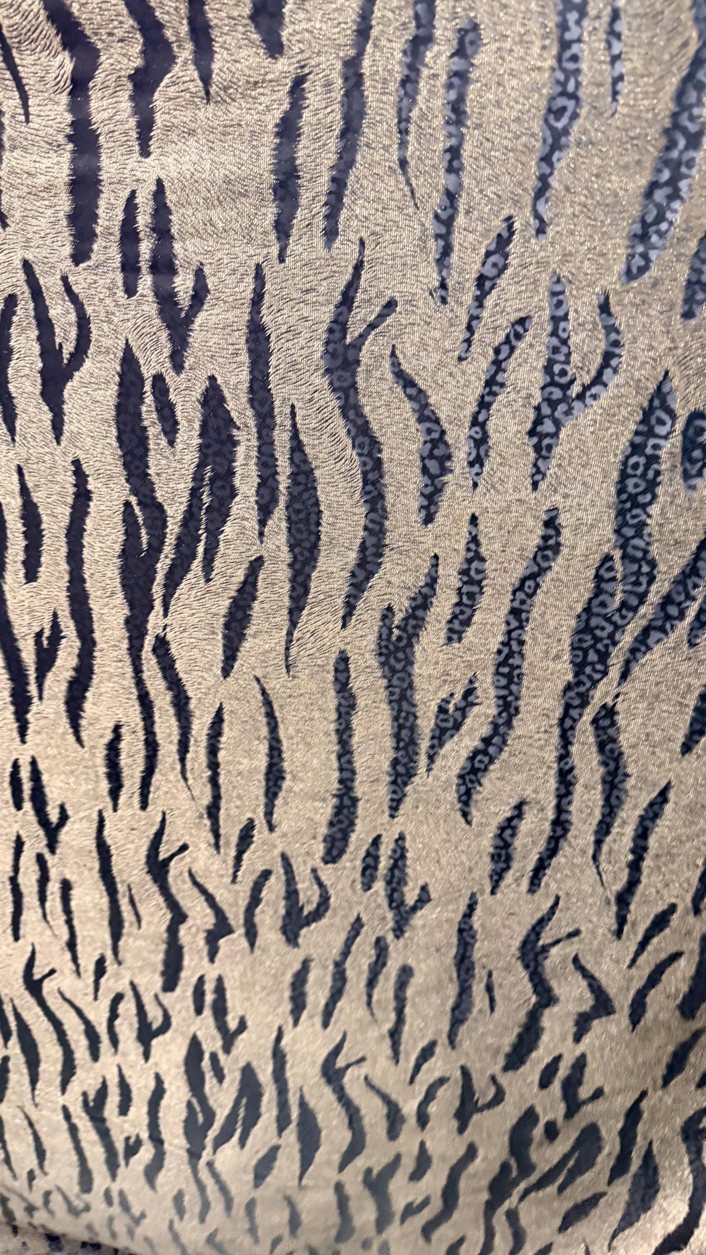 New Exotic Tiger design brown/black heavy stretch velvet 4way 420 gsm 58/60" Sold by the YD. Ships worldwide from Los Angeles California USA