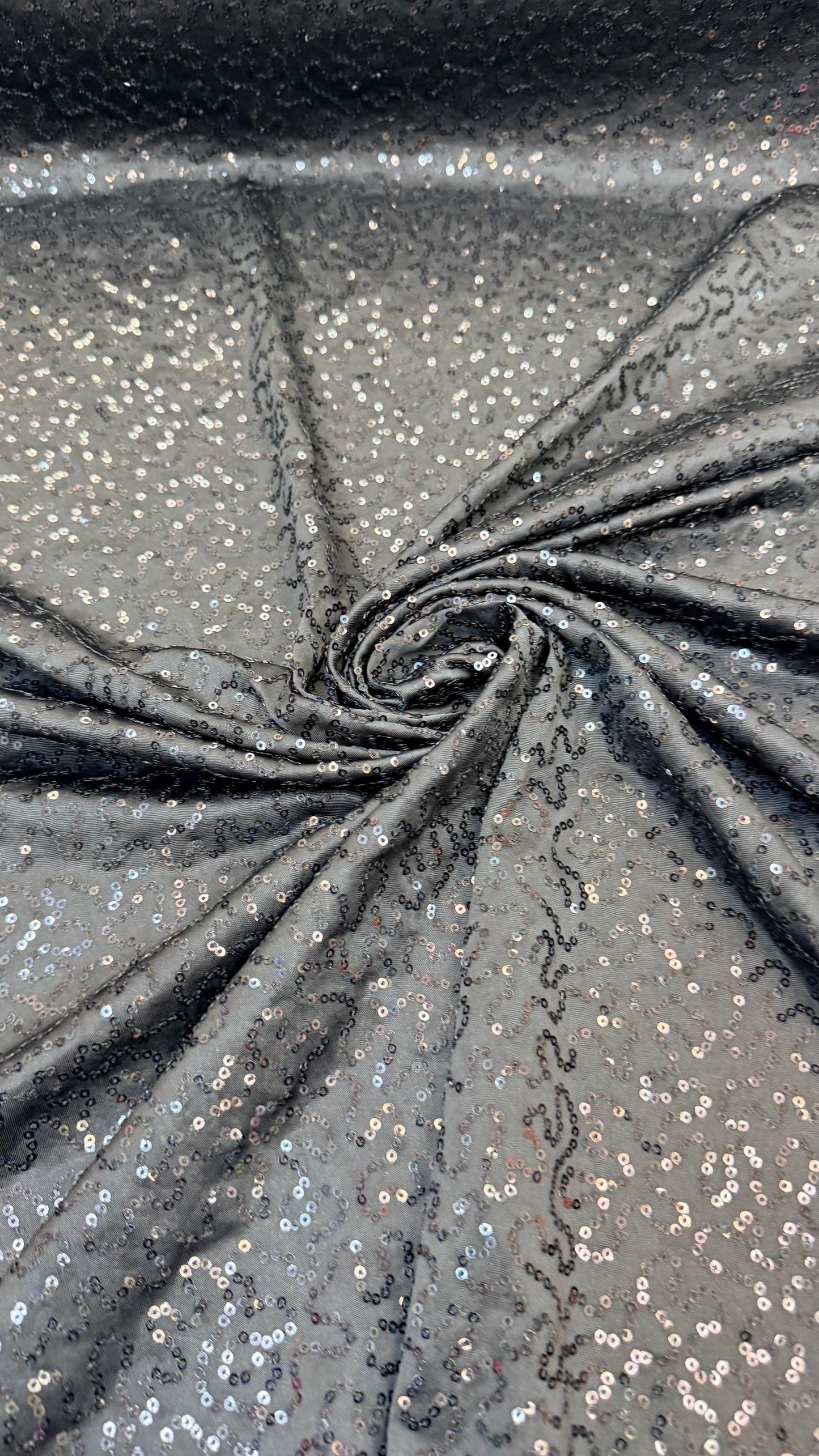 NEW Chain sequins design on spandex base 2way stretch 58/60" Sold by the yd. Ships worldwide from Los Angeles California USA