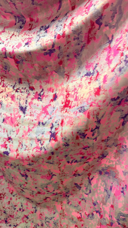 Flashy Camouflage design metallic nylon spandex 4way Stretch 58/60" Sold by the yd. Ships worldwide from Los Angeles California USA.