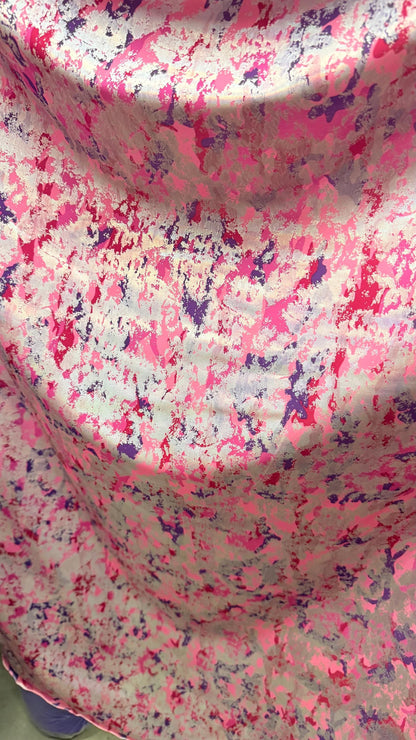 Flashy Camouflage design metallic nylon spandex 4way Stretch 58/60" Sold by the yd. Ships worldwide from Los Angeles California USA.