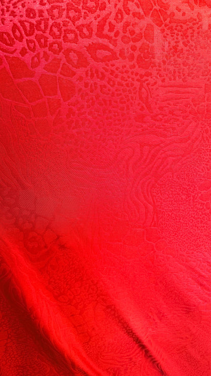 New Safari design embossed nylon spandex 4-way stretch with foil  58/60” Sold by the YD. Ships Worldwide from Los Angeles California USA