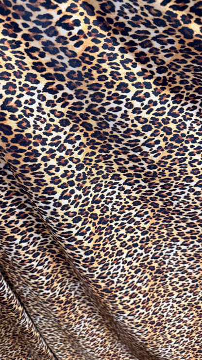 Leopard design Digital print on good quality stretch velvet 4way 58/60" Sold by the YD. Ships worldwide from Los Angeles California USA.
