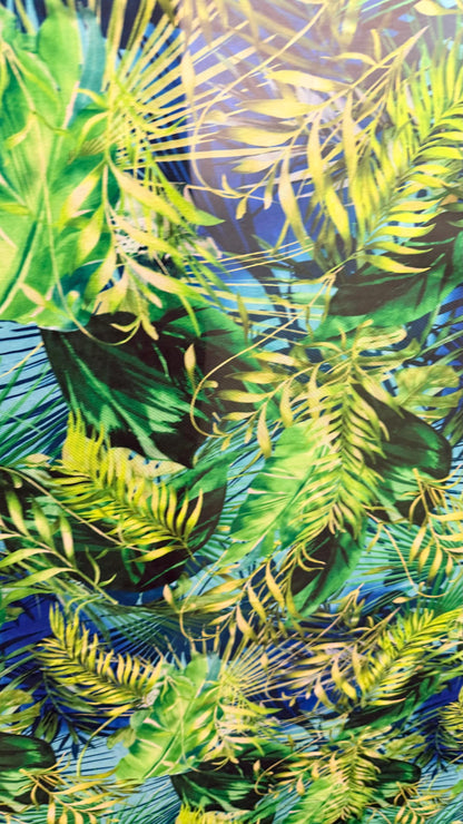 New Tropical Jlo Fashion design print on best quality of power mesh 4way stretch 58/60" Sold by the YD. Ships worldwide from Los Angeles CA