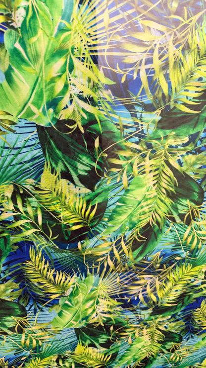 New Tropical Jlo Fashion design print on best quality of power mesh 4way stretch 58/60" Sold by the YD. Ships worldwide from Los Angeles CA