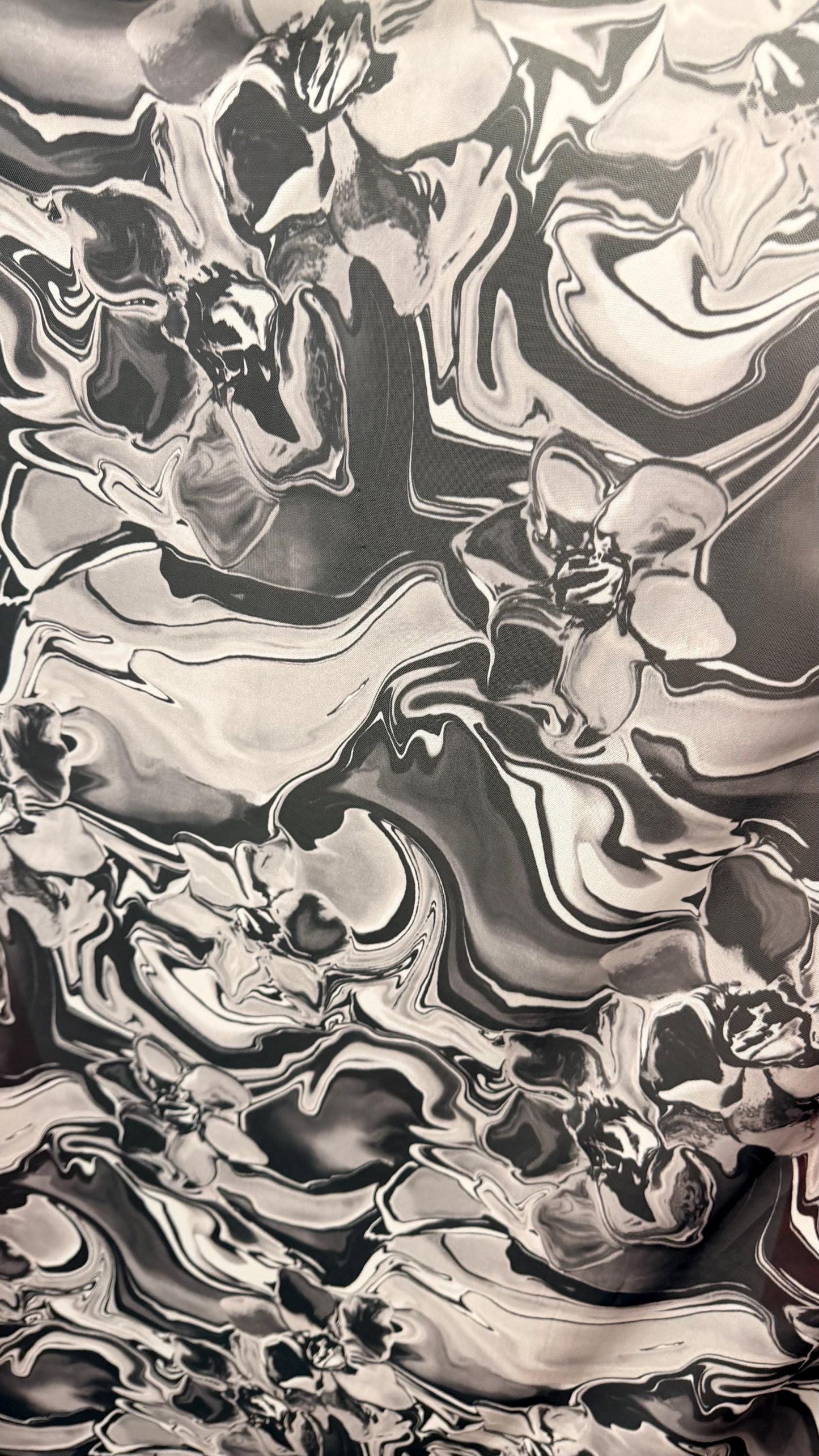 New Modern abstract lava design Black/White print on best quality of power mesh spandex 4-way stretch 58/60” Sold by the YD. Ships Worldwide