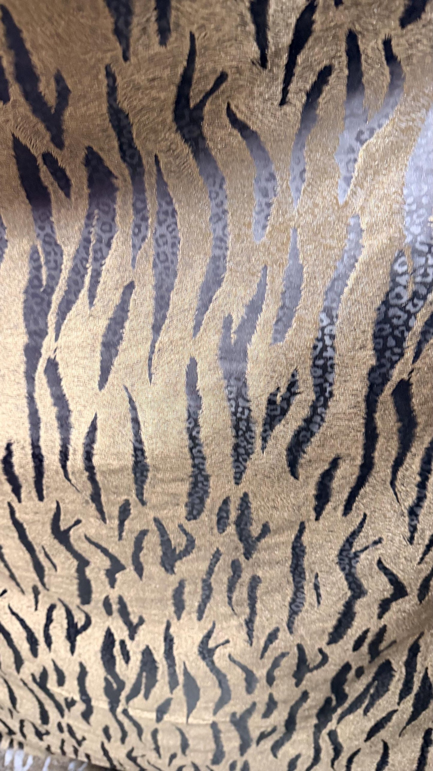 New Exotic Tiger design brown/black heavy stretch velvet 4way 420 gsm 58/60" Sold by the YD. Ships worldwide from Los Angeles California USA