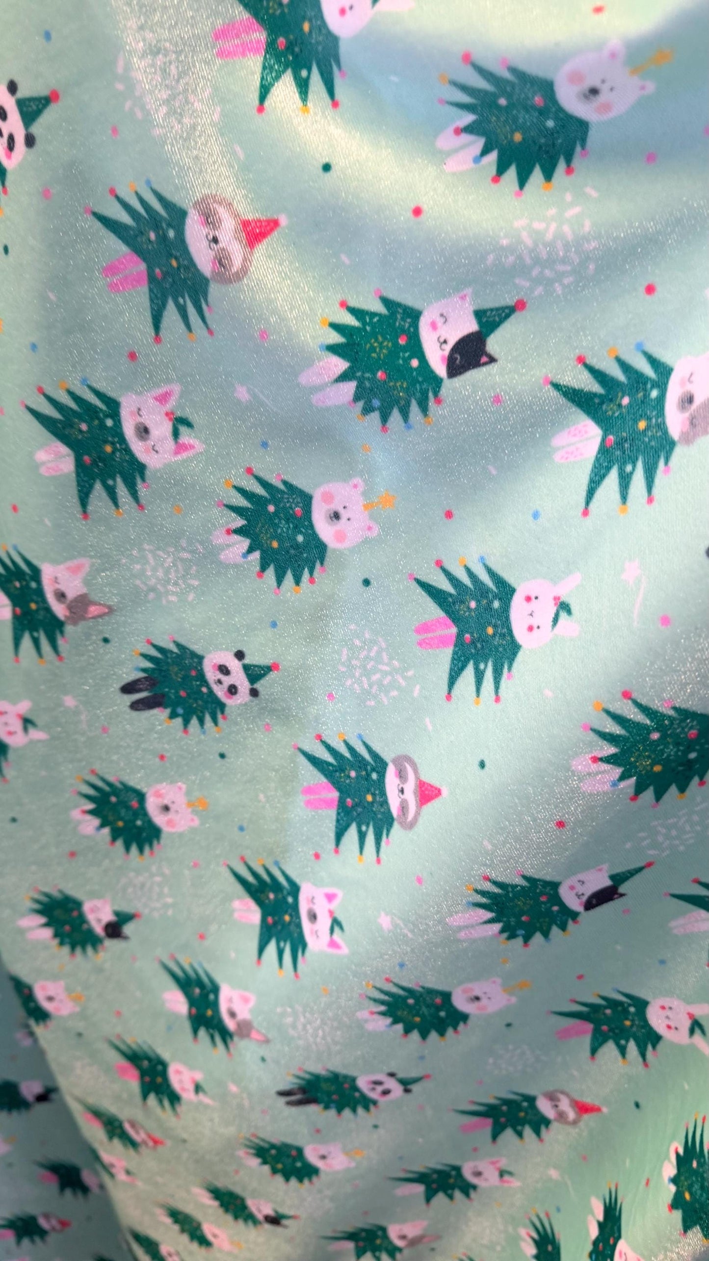 New Christmas Pine tree Design Print On Heavy Stretch Velvet 4-Way 58/60" Sold By The YD. Ships Worldwide From Los Angeles California USA.