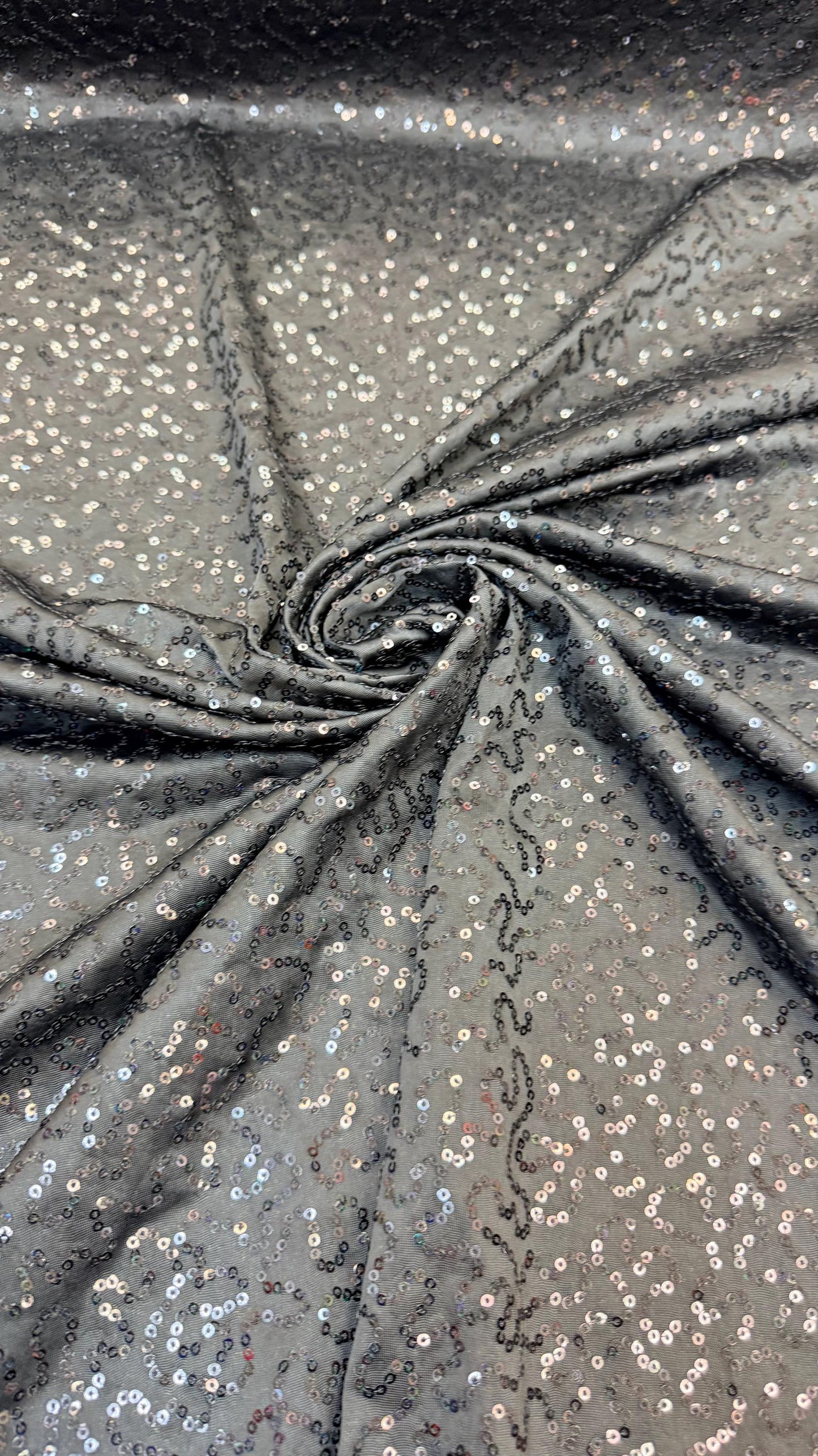 NEW Chain sequins design on spandex base 2way stretch 58/60" Sold by the yd. Ships worldwide from Los Angeles California USA