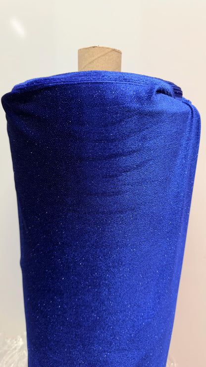 Stretch velvet with glitter Royal color heavy velvet 4way Stretch 58/60" Sold by the YD. Ships worldwide from Los Angeles California USA.
