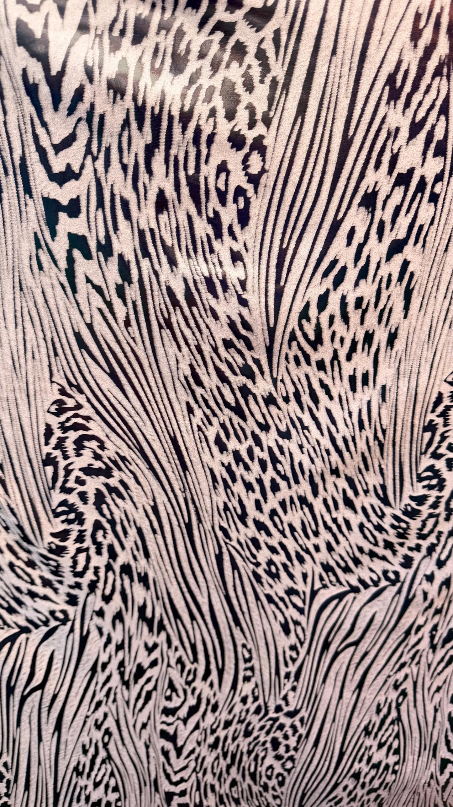 New Safari design Iridescent metallic nylon spandex 4way stretch 58/60" Sold by the yd. Ships worldwide from Los Angeles California USA.