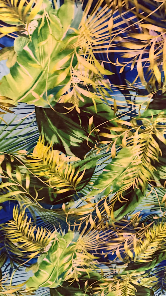 New Tropical Jlo Fashion design print on great quality of nylon spandex 4way stretch 58/60" Sold by the YD Ships worldwide from Los Angeles