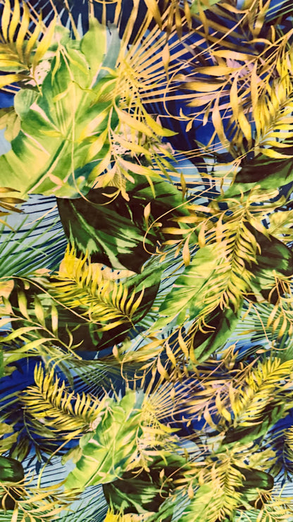 New Tropical Jlo Fashion design print on great quality of nylon spandex 4way stretch 58/60" Sold by the YD Ships worldwide from Los Angeles
