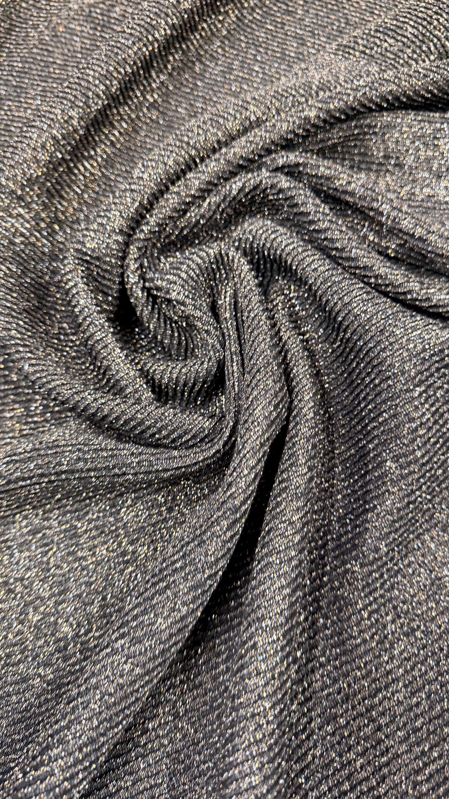 New Lurex Ribbed knit Spandex black/gold  4-way stretch 48/50” Metallic Ribbed  sold by the YD. High quality fabrics by AlexLAFabrics