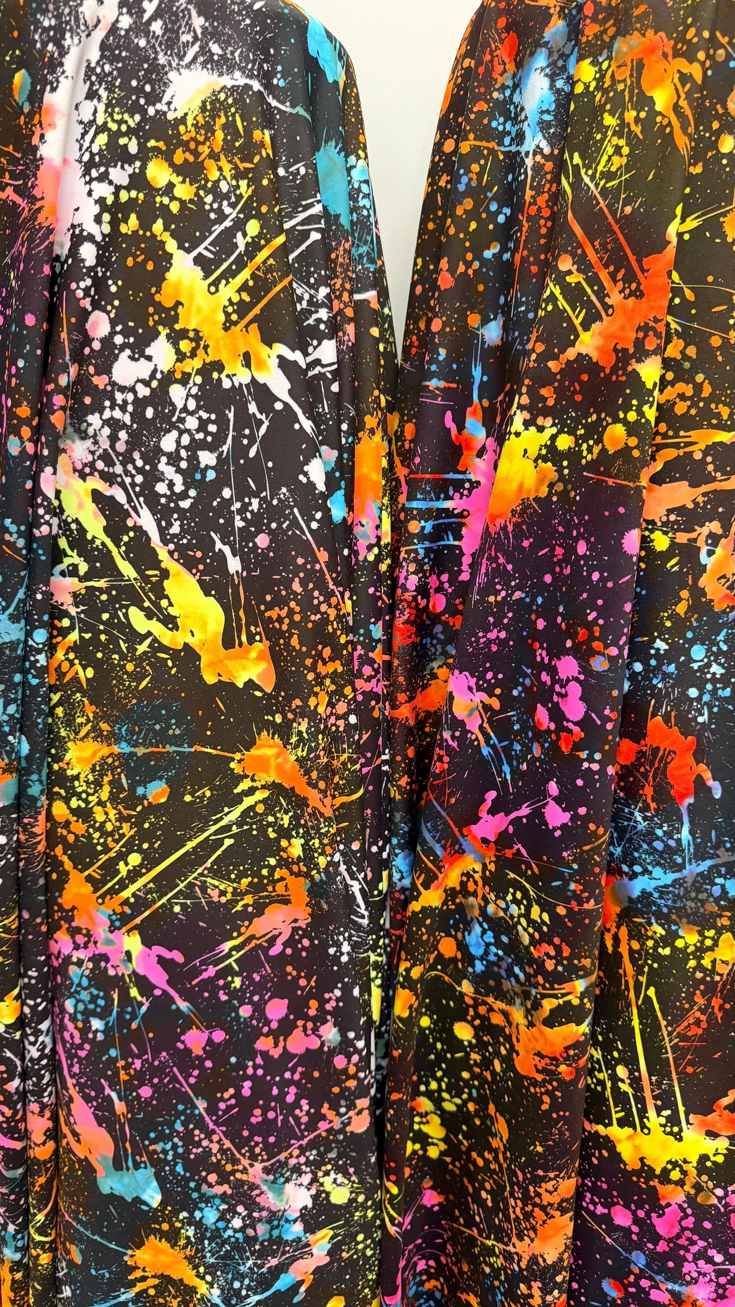 New Graffiti paint abstract design nylon spandex 58/60" sold by the YD. Ships worldwide from Los Angeles California USA