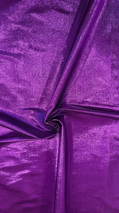 Luxury metallic Purple Lurex lame spandex 4-way stretch Best quality in the market 44/45” Sold by the YD. High quality fabrics by AlexLAFabr