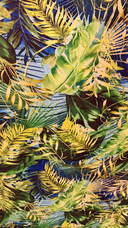 New Tropical Jlo Fashion design print on great quality of nylon spandex 4way stretch 58/60" Sold by the YD Ships worldwide from Los Angeles