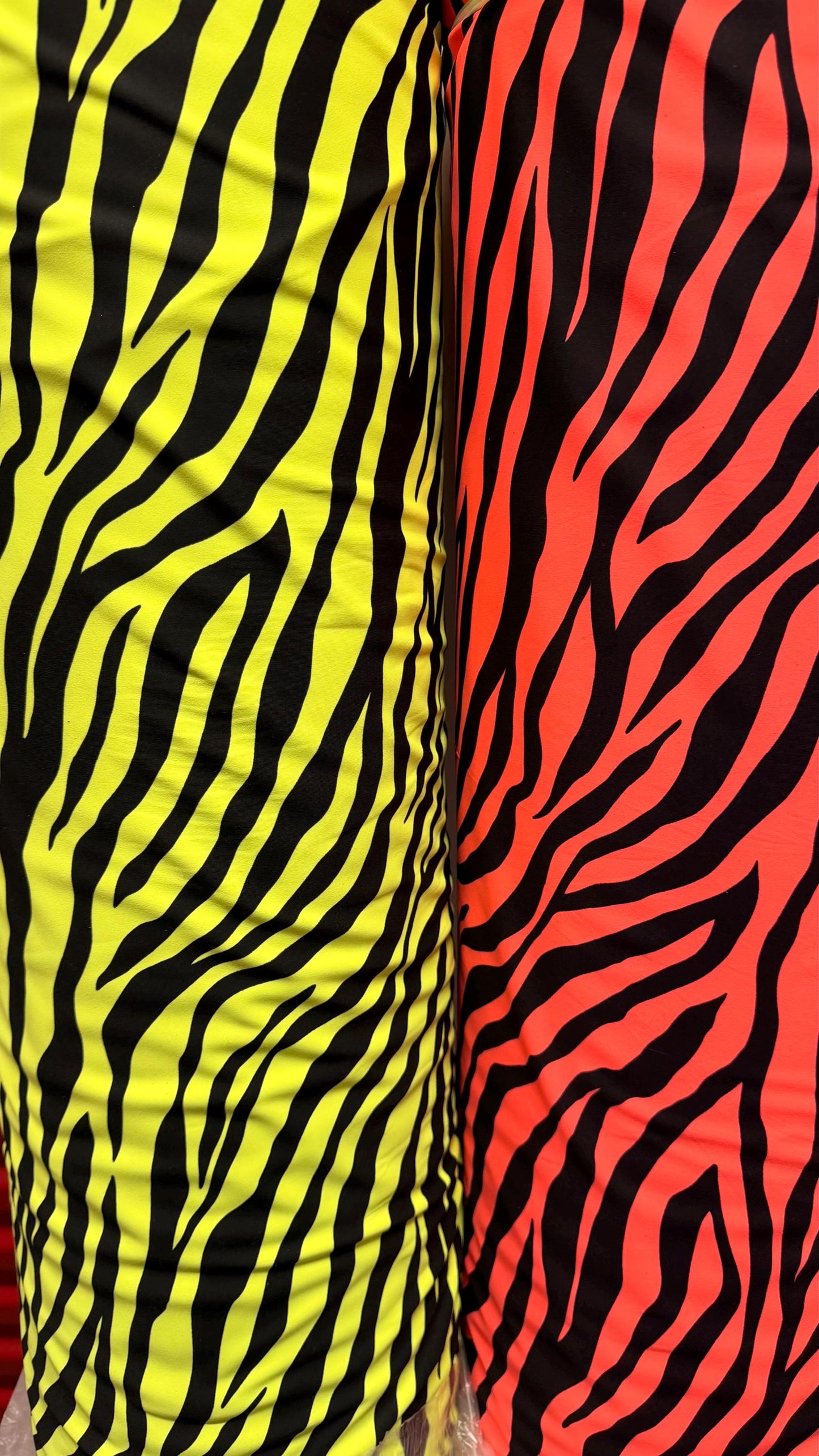 New Exotic Classic Zebra design Neon Colors  print on best quality of nylon spandex 4-way stretch 58/60” Sold by the YD.
