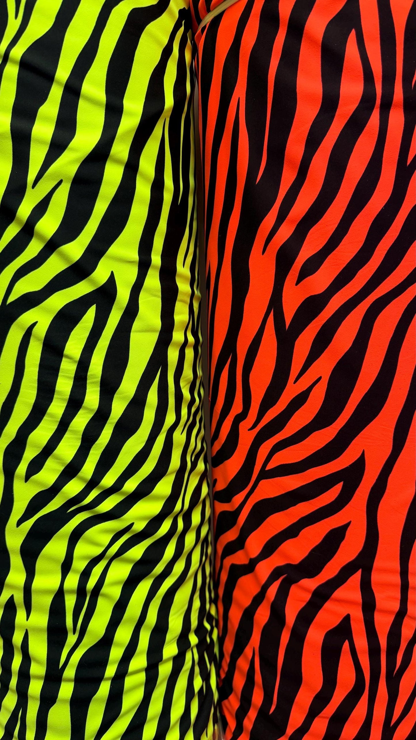 New Exotic Classic Zebra design Neon Colors  print on best quality of nylon spandex 4-way stretch 58/60” Sold by the YD.
