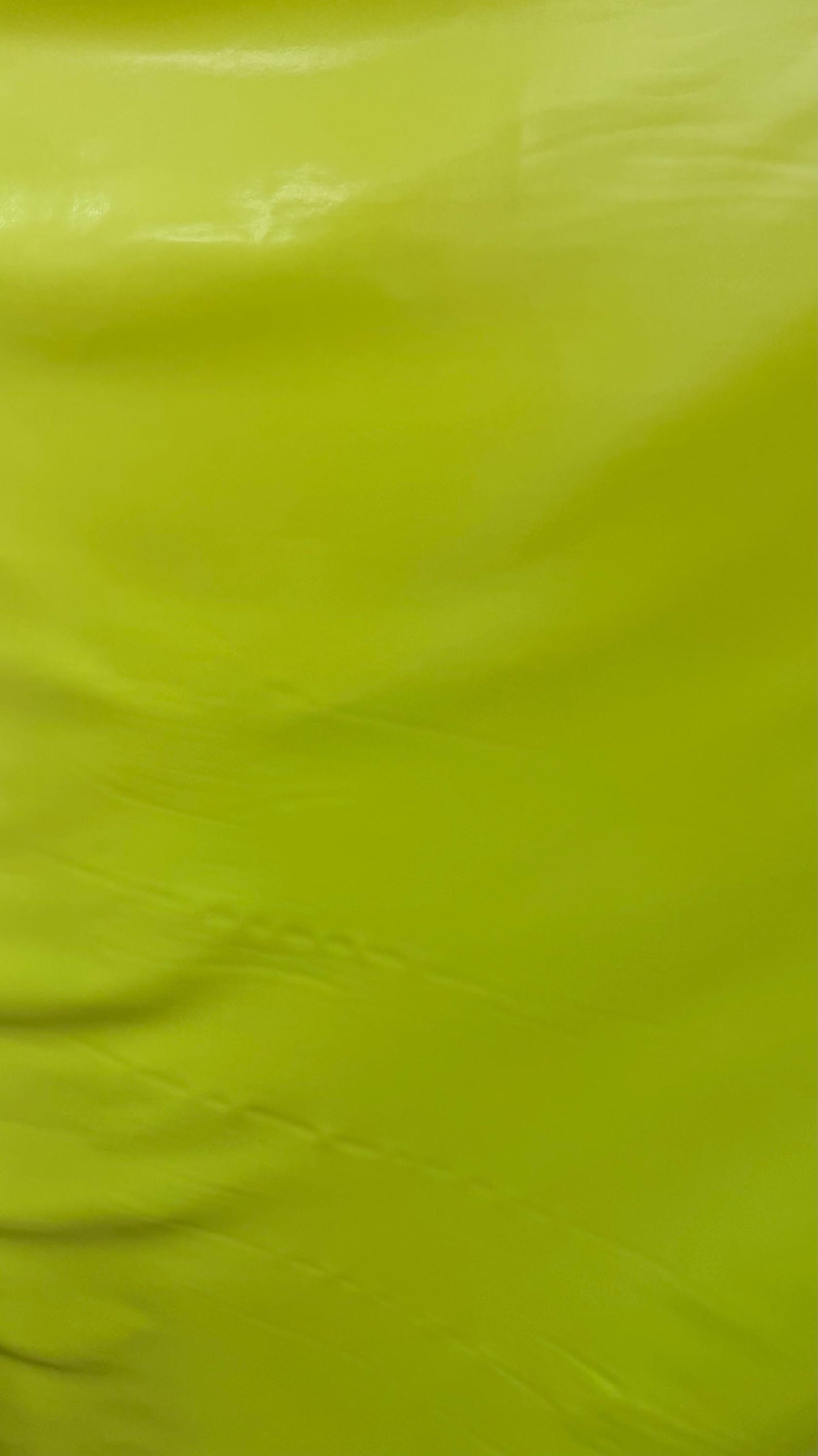New Latex Neon Yellow Hipster coated poly spandex 4-way stretch Polyurethane coated ideal for performance costumes and cosplay 58/60”