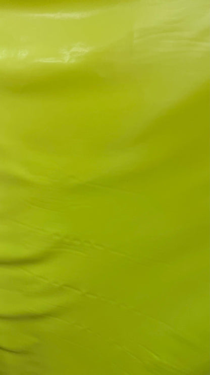 New Latex Neon Yellow Hipster coated poly spandex 4-way stretch Polyurethane coated ideal for performance costumes and cosplay 58/60”