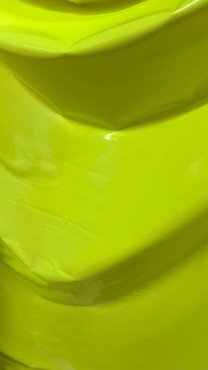 New Latex Neon Yellow Hipster coated poly spandex 4-way stretch Polyurethane coated ideal for performance costumes and cosplay 58/60”