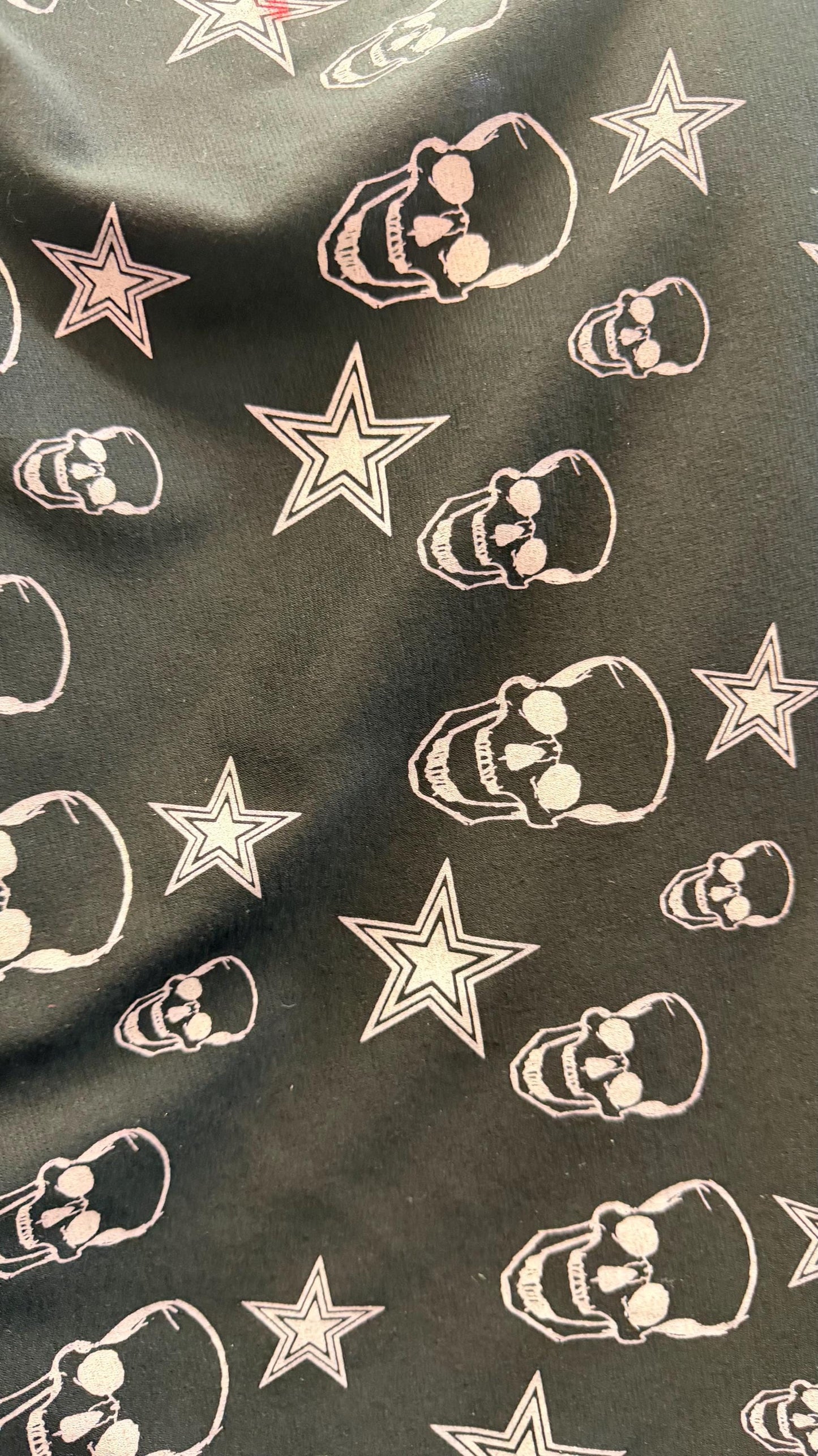 New Heavy Ponte Roma spandex skulls design  2-way stretch  58/60” Sold by the YD. Ships worldwide from Los Angeles California USA