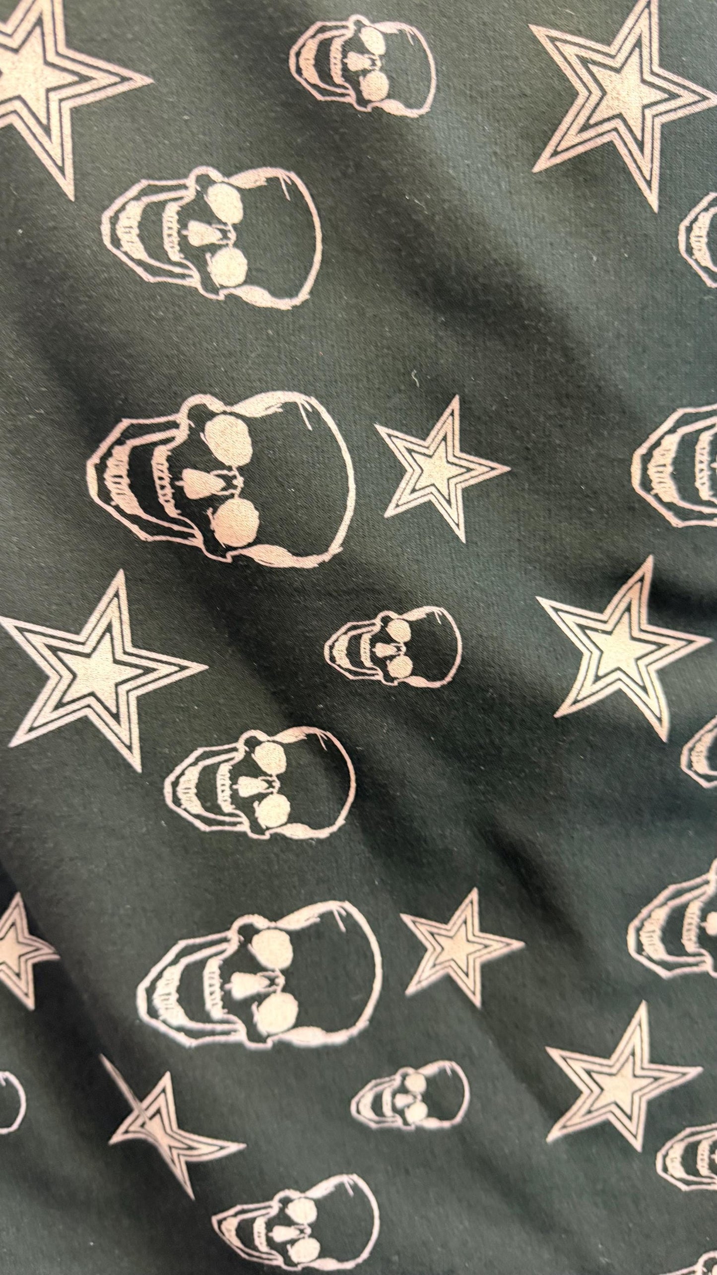 New Heavy Ponte Roma spandex skulls design  2-way stretch  58/60” Sold by the YD. Ships worldwide from Los Angeles California USA