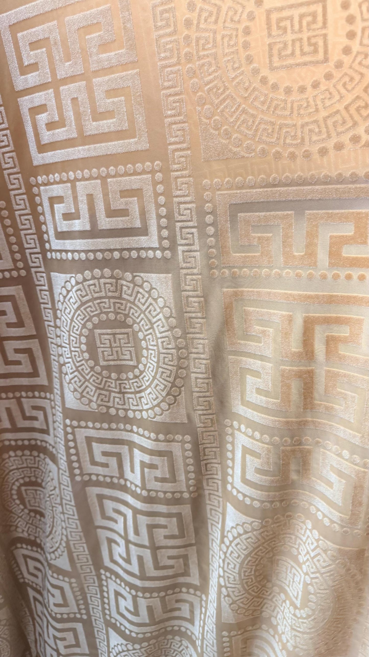 New Fashion brand design on silky burnout stretch velvet Gold color  4-way stretch 58/60” Sold by the YD. High quality fabrics by AlexLAFabr