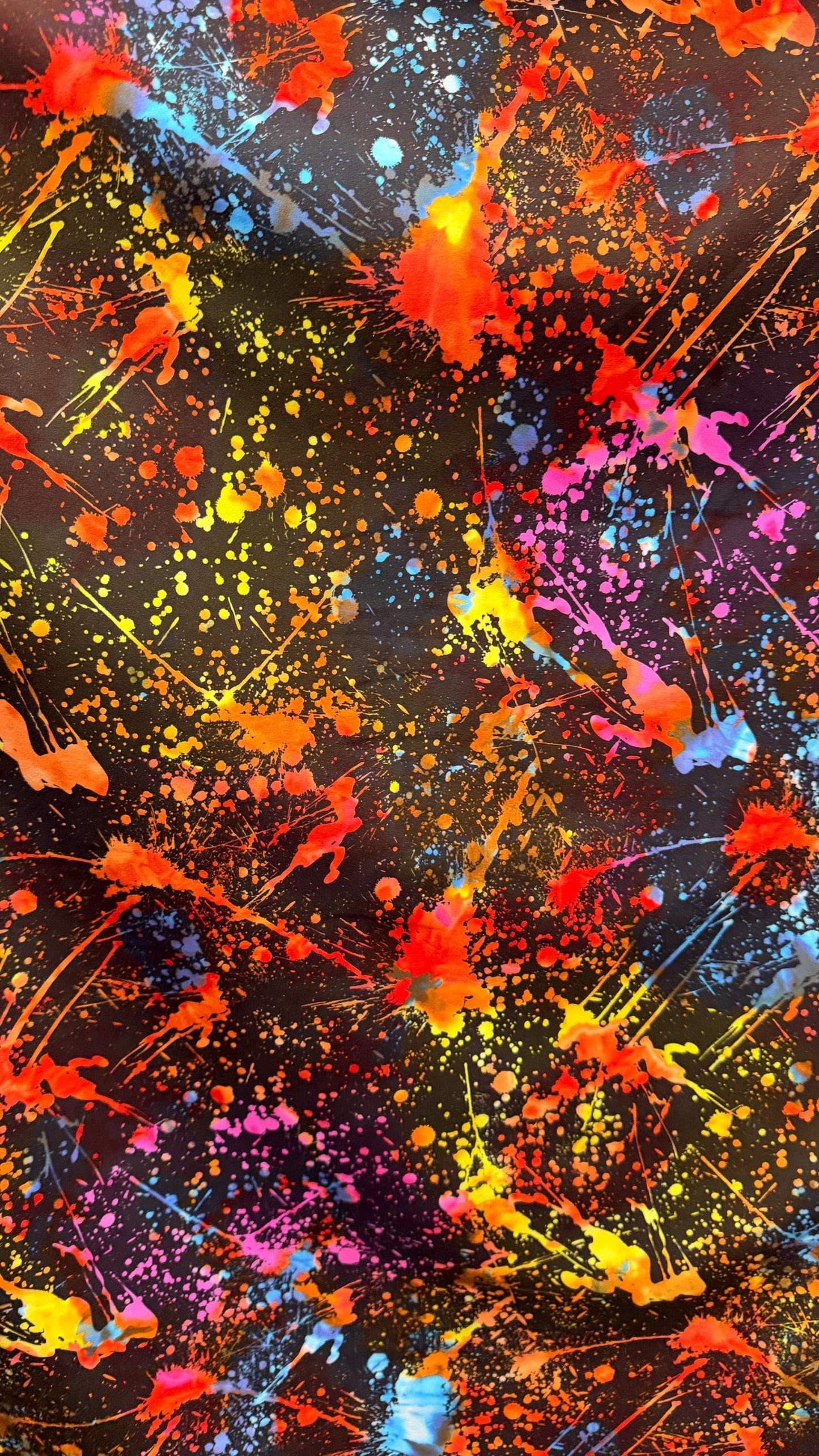 New Graffiti paint abstract design nylon spandex 58/60" sold by the YD. Ships worldwide from Los Angeles California USA