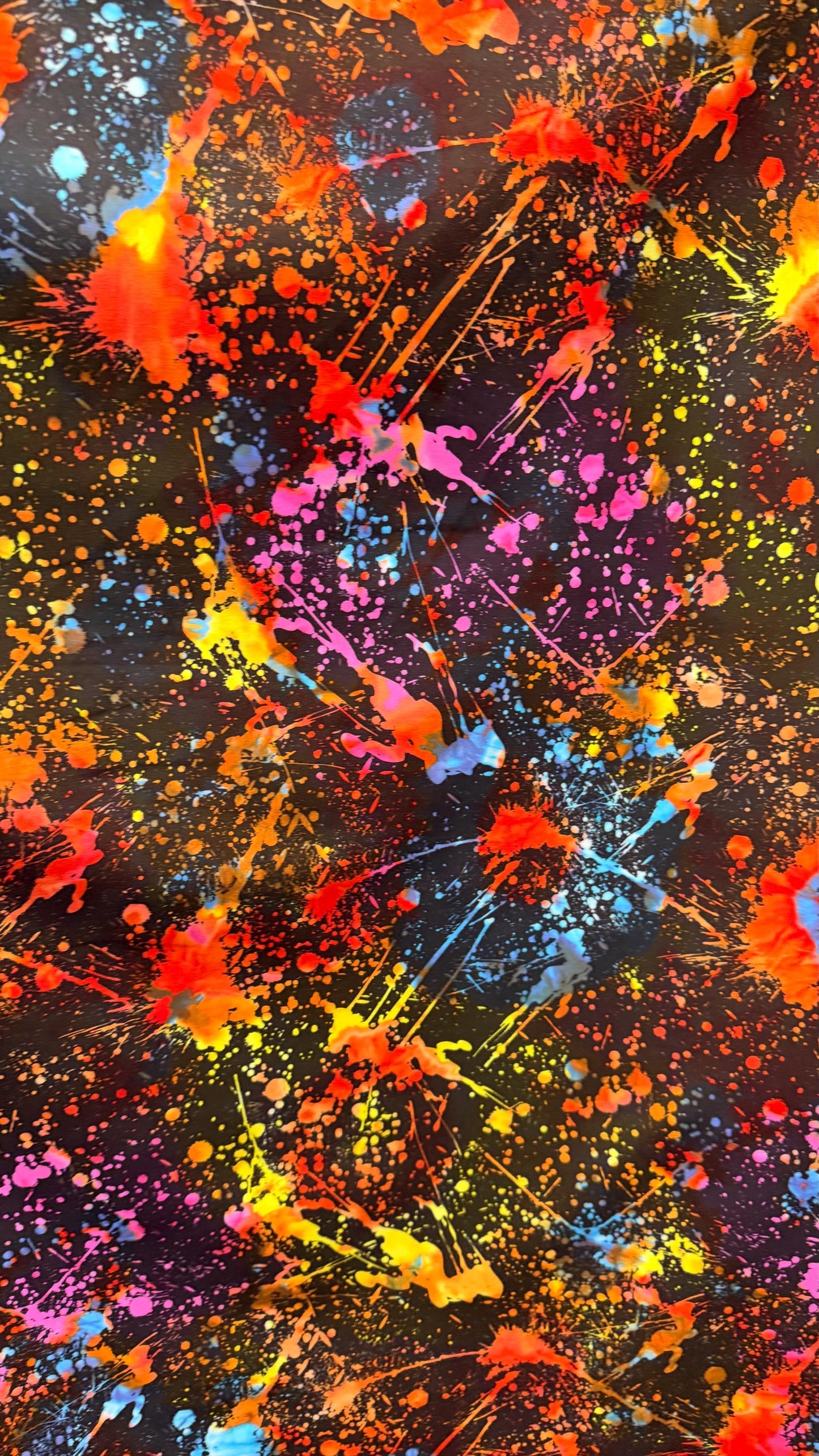 New Graffiti paint abstract design nylon spandex 58/60" sold by the YD. Ships worldwide from Los Angeles California USA