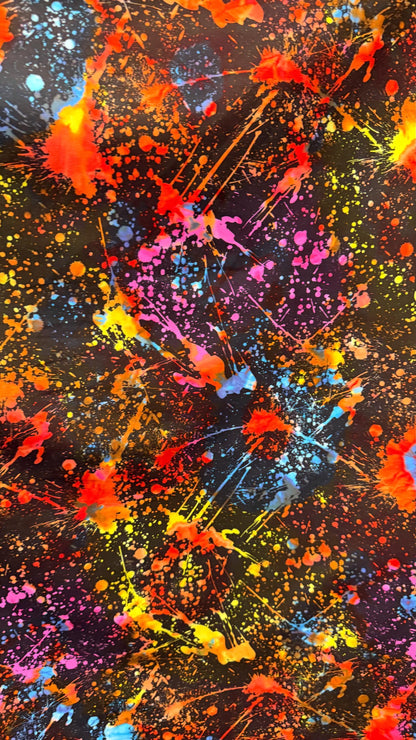 New Graffiti paint abstract design nylon spandex 58/60" sold by the YD. Ships worldwide from Los Angeles California USA
