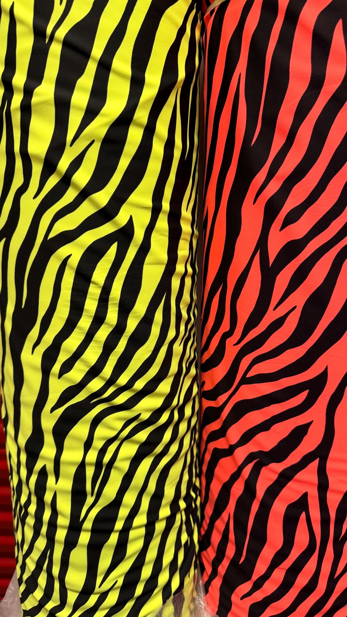 New Exotic Classic Zebra design Neon Colors  print on best quality of nylon spandex 4-way stretch 58/60” Sold by the YD.