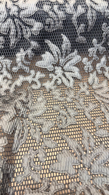 New sport mesh with floral design heavy quality non stretch mesh black color 58/60” Sold by the YD. Ships Worldwide from Los Angeles CA