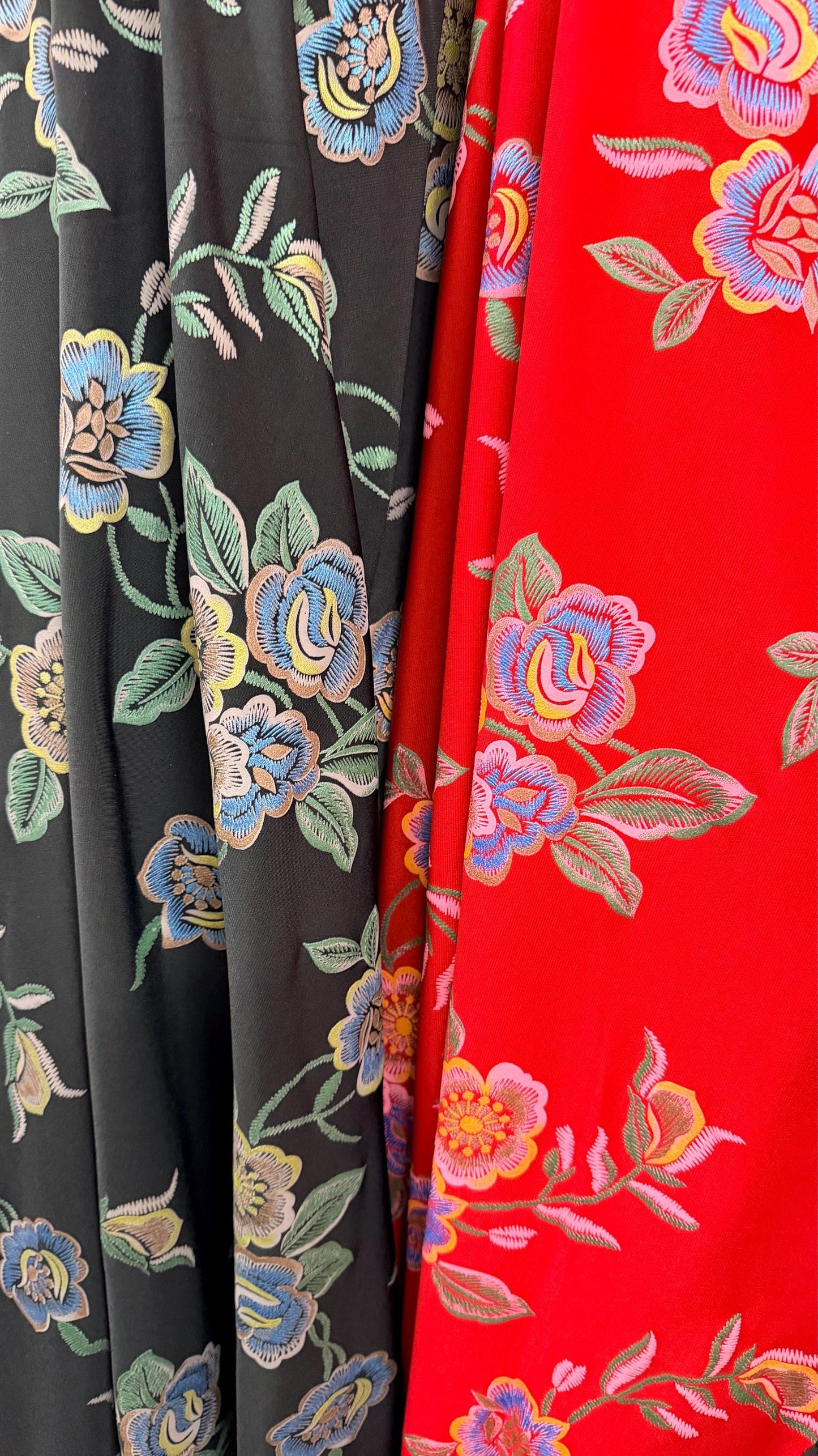 New Romantic floral design  print on poly spandex l 4-way stretch 58/60” High Quality fabrics by AlexLAFabrics