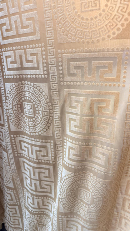 New Fashion brand design on silky burnout stretch velvet Gold color  4-way stretch 58/60” Sold by the YD. High quality fabrics by AlexLAFabr