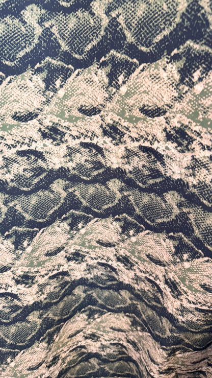 New Boa snake design print on heavy nylon spandex 4way stretch 58/60" Sold by the YD. Ships worldwide from Los Angeles California USA.