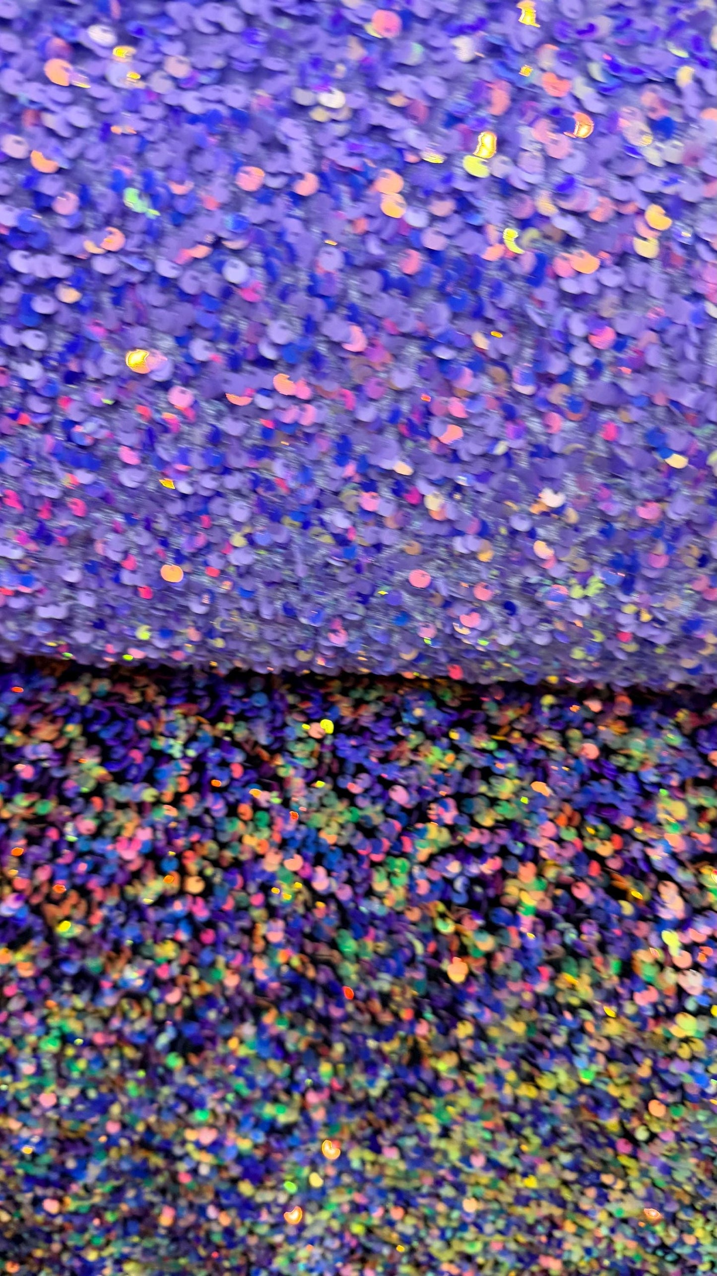 New stretch velvet with luxury sequins all over 5mm Iridescent sequins 2-way stretch 58/60” Sold by the YD. Ships worldwide from Los Angeles