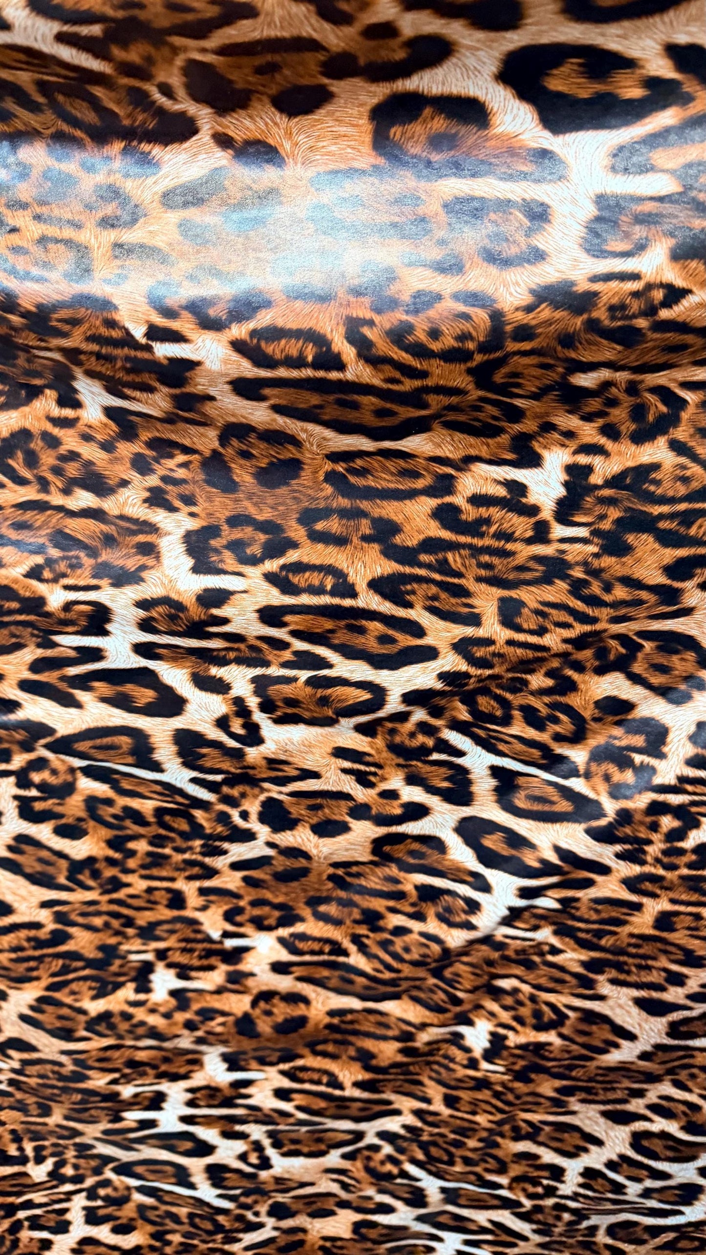 Exotic Leopard design print on latex stretch vinyl 4-way stretch 58/60” Sold by the YD. Ships worldwide from Los Angeles California USA