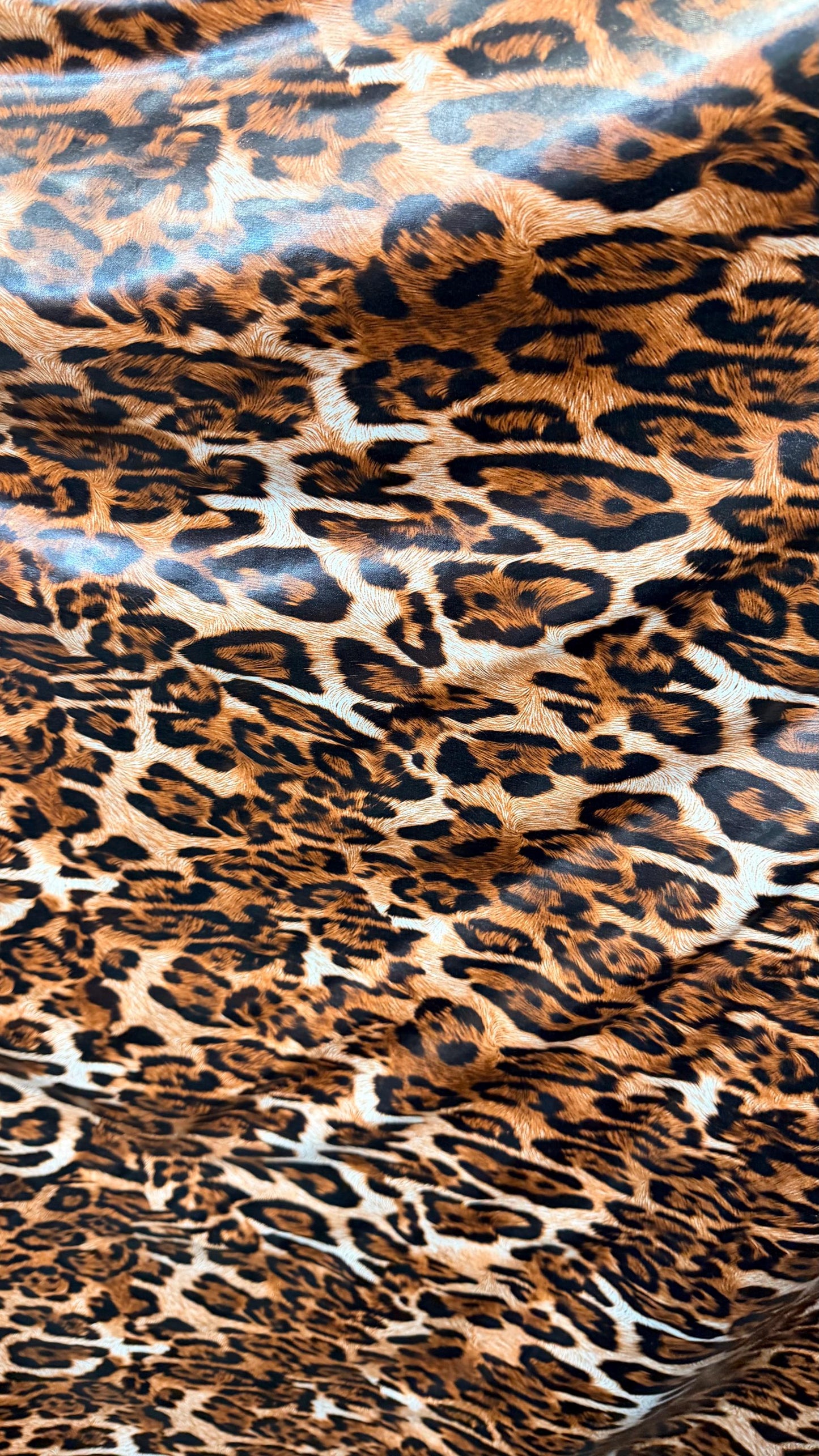 Exotic Leopard design print on latex stretch vinyl 4-way stretch 58/60” Sold by the YD. Ships worldwide from Los Angeles California USA