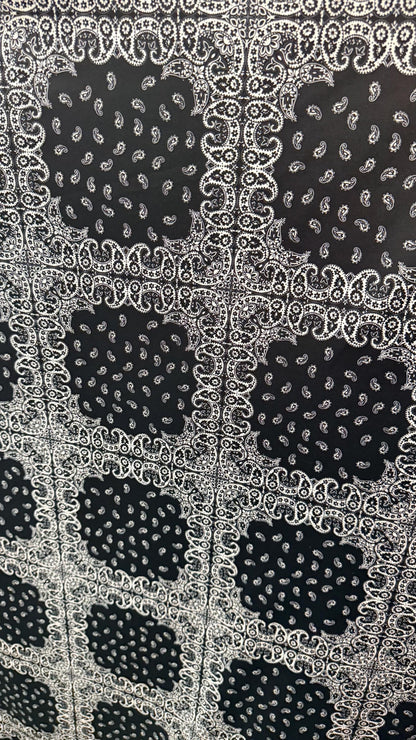 Bandana paisley Luxury design print on great quality of nylon  spandex 4-way stretch 58/60” Sold by the YD. Ships worldwide from Los Angeles