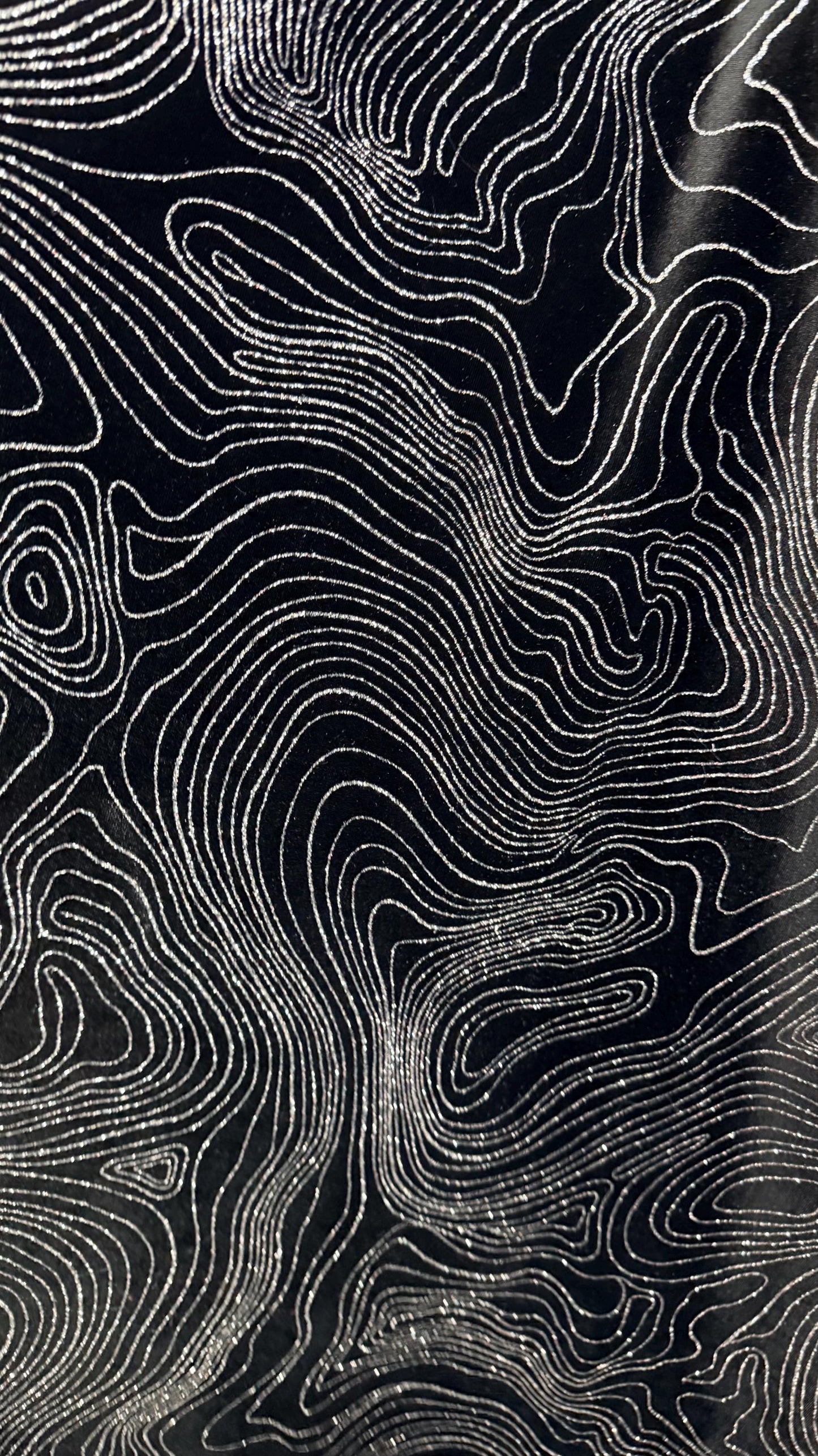 New Modern Abstract design on stretch velvet with metallic glitter 58/60” Sold by the YD. Ships worldwide from Los Angeles California USA.