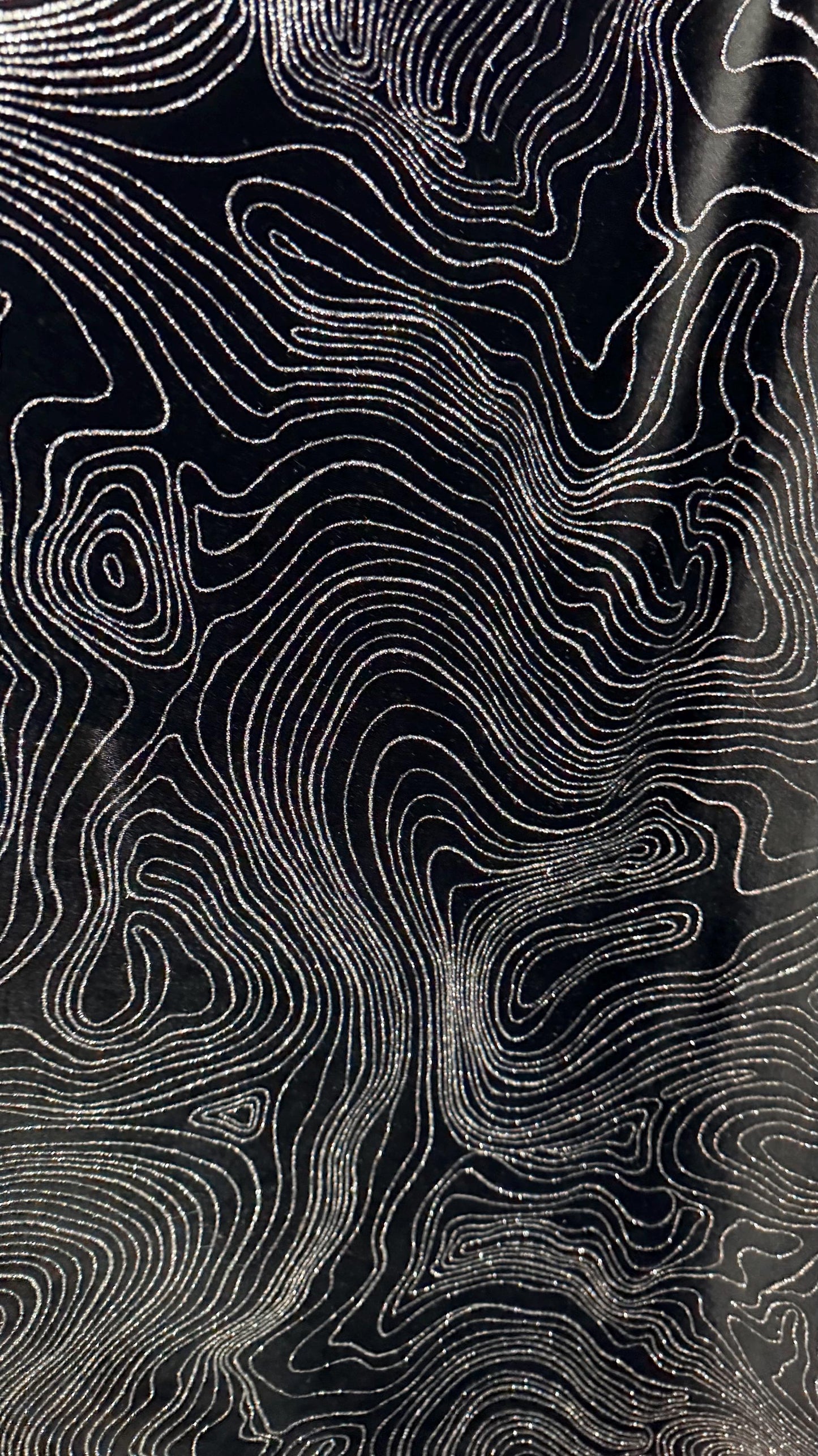 New Modern Abstract design on stretch velvet with metallic glitter 58/60” Sold by the YD. Ships worldwide from Los Angeles California USA.