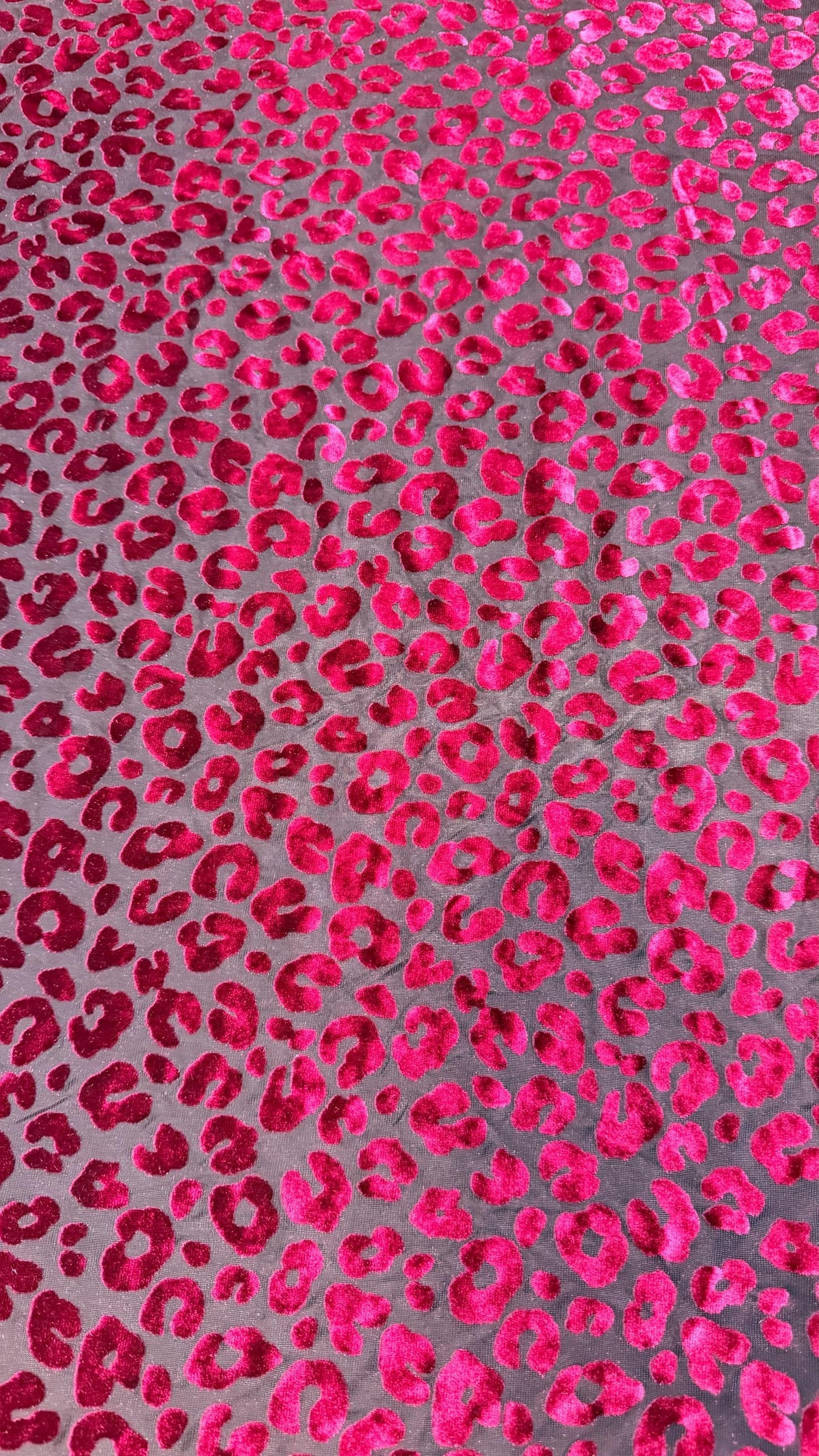 NEW Exotic Leopard design burnout velvet 4-way stretch 58/60” Sold by the YD. Ships Worldwide from Los Angeles California USA.