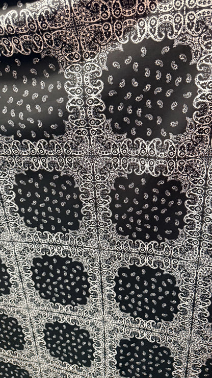 Bandana paisley Luxury design print on great quality of nylon  spandex 4-way stretch 58/60” Sold by the YD. Ships worldwide from Los Angeles