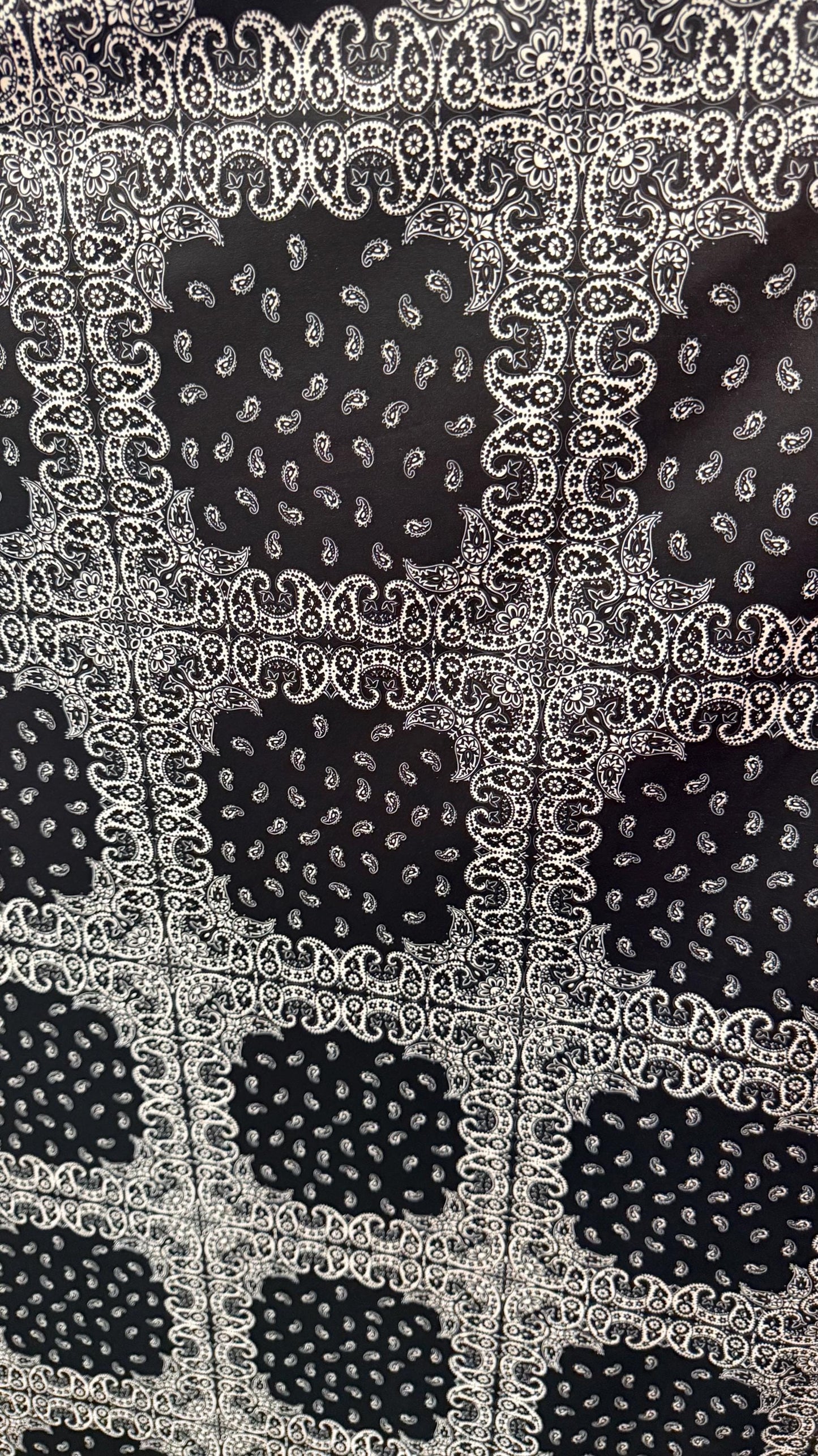 Bandana paisley Luxury design print on great quality of nylon  spandex 4-way stretch 58/60” Sold by the YD. Ships worldwide from Los Angeles