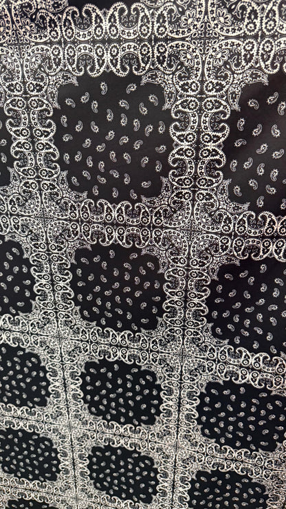 Bandana paisley Luxury design print on great quality of nylon  spandex 4-way stretch 58/60” Sold by the YD. Ships worldwide from Los Angeles