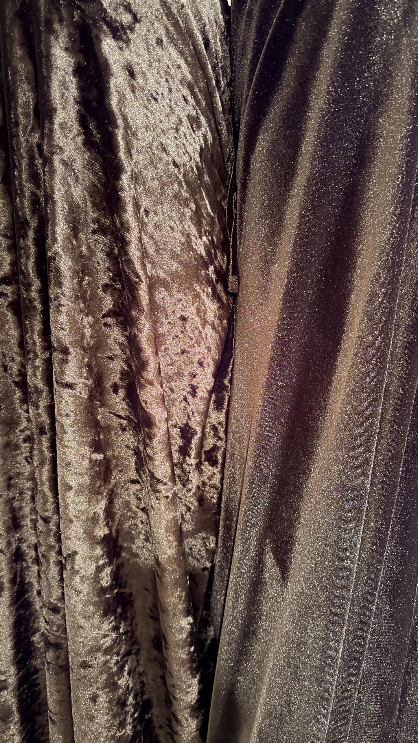 Stretch Velvet Black color Flat and Crushed velvet  4-way stretch 58/60" Sold by the YD. Ships worldwide from Los Angeles California USA