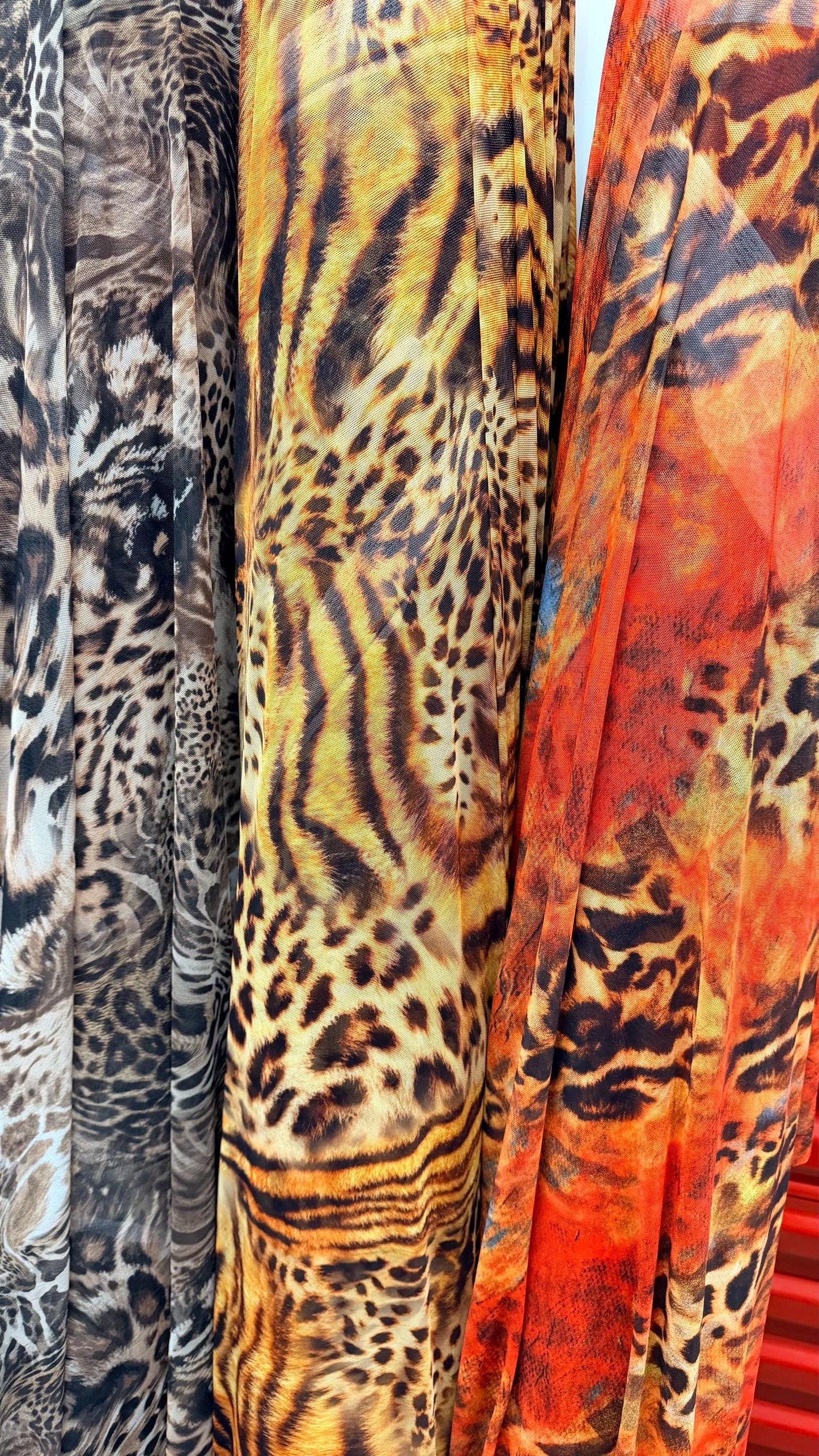 Safari Design Exotic Animal print on great quality of power mesh nylon spandex  4-way stretch 58/60” High quality fabrics by AlexLAFabrics