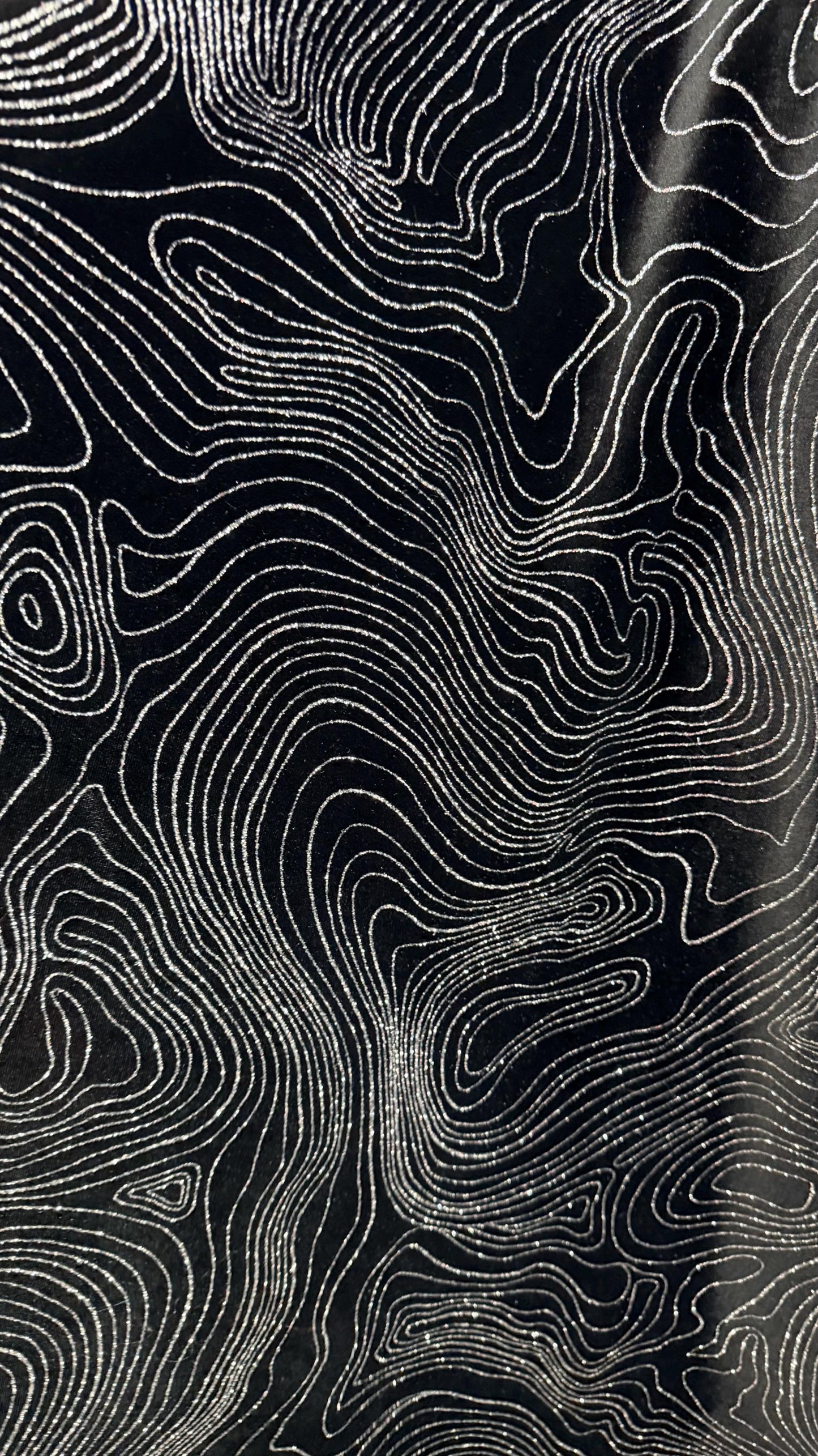New Modern Abstract design on stretch velvet with metallic glitter 58/60” Sold by the YD. Ships worldwide from Los Angeles California USA.