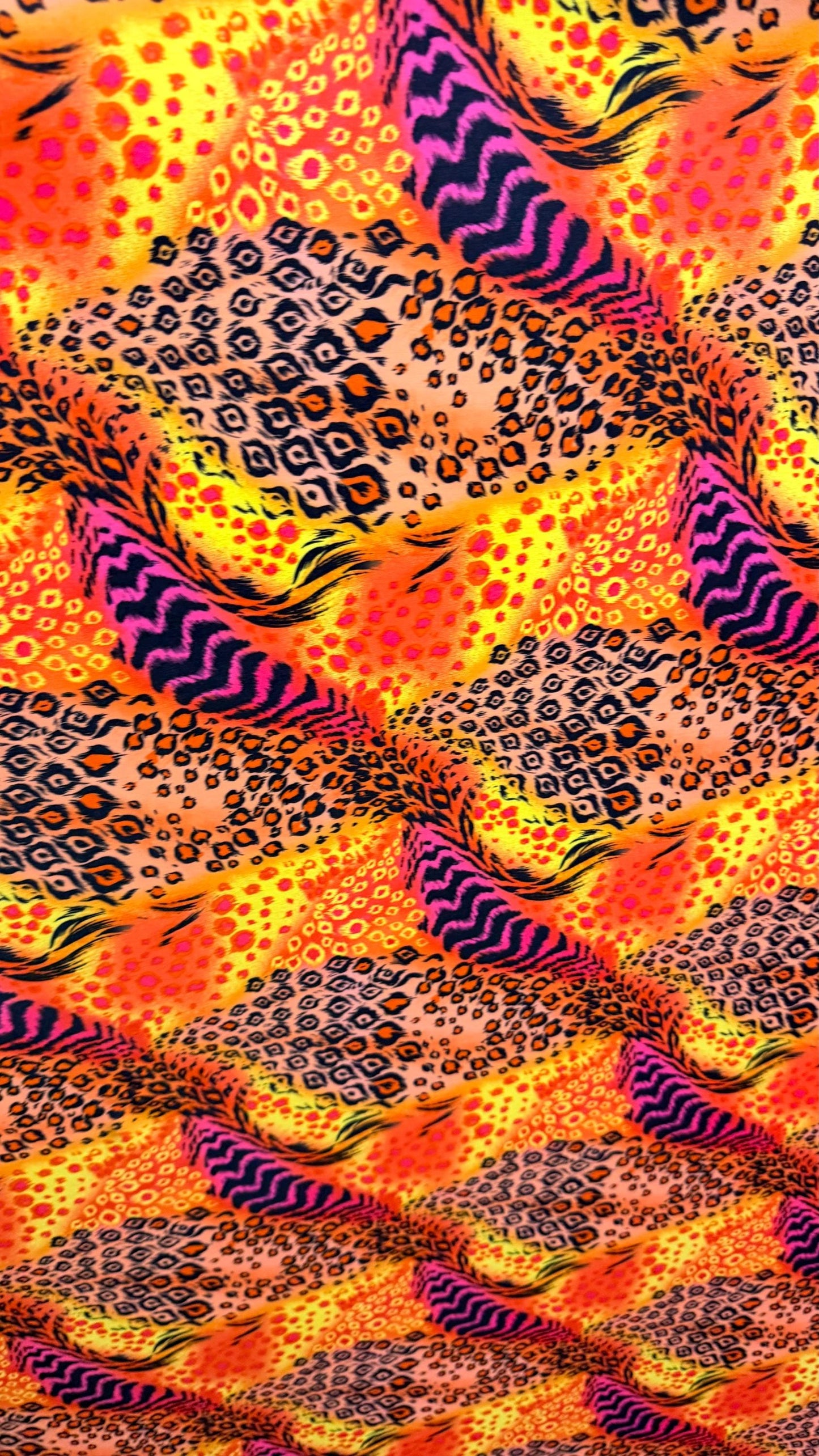 New Safari design multicolor best quality nylon spandex 4way stretch 58/60" Sold by the yd. Ships worldwide from Los Angeles California USA.